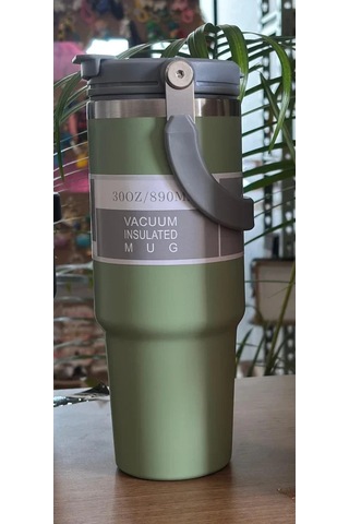 Termos 900 Ml Pipetli Termos Bardak Sarı
