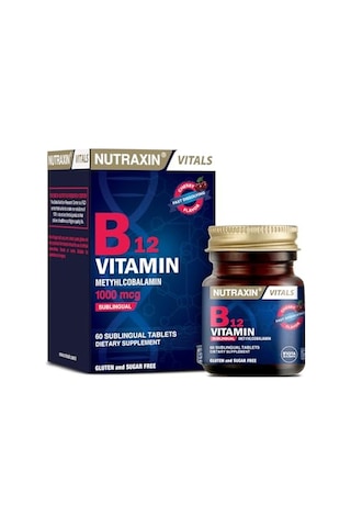 Nutraxin B12 Vitamin 1000 Mcg 60 Tablet Takviye Edici Gıda