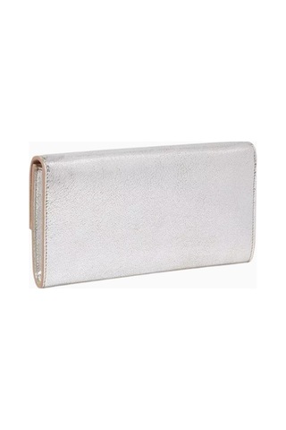 Jimmy Choo Jımmy Choo Emmie Glitter Clutch Çanta, Simli Deri, Zincir Askılı Lüks Gece Tasarımı Gümüş