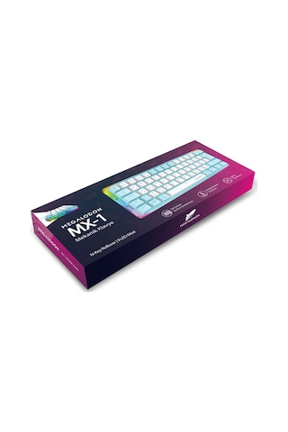 Rgb Oyuncu Klavyesi Mx-1 Mekanik Gaming Blue Switch Klavye Türkçe Q Beyaz Mini Klavye