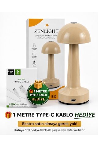 Zenlight Mantar Masa Lambası Kum Beji