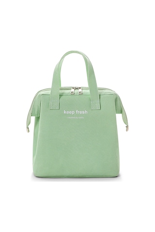 Xiyyadms Yeni Büyük Kapasiteli Isı Koruyucu Yemek Çantası, Taşınabilir Soğutma Çantası - Açık Yeşil Yeşil