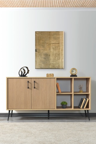 4610 Şile Metal Ayaklı Metal Kulplu 160 Cm Konsol - Yemek Odası Yunus-safir Yunus - Safir