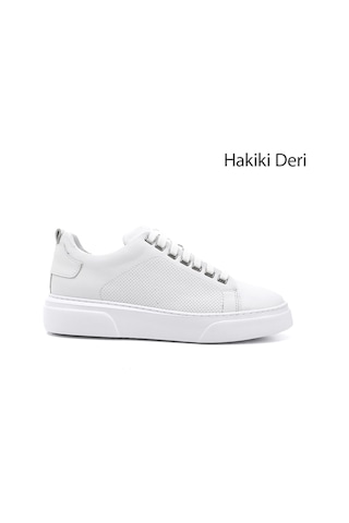 Gönderi(R) Erkek Beyaz Bağcıklı Hakiki Deri Sneaker Ddma83531875 Beyaz