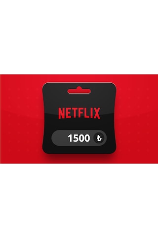 Netflix 1500 Tl Dijital Hediye Kartı Gift Card