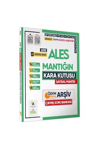 2025 Ales Kara Kutu Ösym Sayısal Çıkmış Soru Bankası 4lü Altın Set Konu Özetli Video/pdf Çözümlü