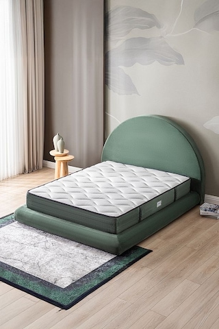 Good Night Legom Torba Yaylı Set Yatak Baza Başlık Tek Kişilik Yıkanabilir Ortopedik Yeşil