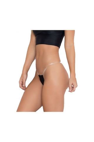Desire İn Motion Şeffaf Lastikli Fantezi Kadın Parlak Tanga Külot Siyah Siyah