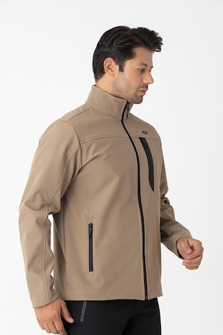 Crozwise Erkek Softshell Spor Mont Bej