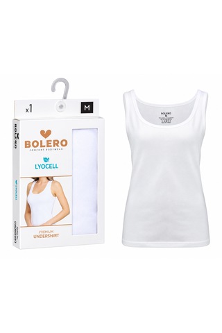 Bolero Kadın Premium Lyocell Kalın Askılı Atlet beyaz