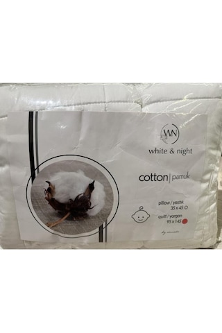 White & Night %100 Pamuk 95x145 Bebek Yorganı