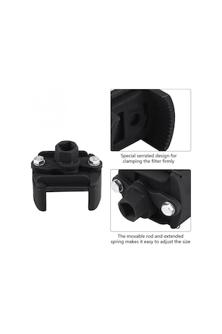 Sones 60mm-80mm Evrensel Dökme Çelik Ayarlanabilir 2 Çene Yağ Filtresi Anahtarı Yakıt Sökücü Temizleme Aracı İki Pençe Dökme Çelik Filtre Anahtarları