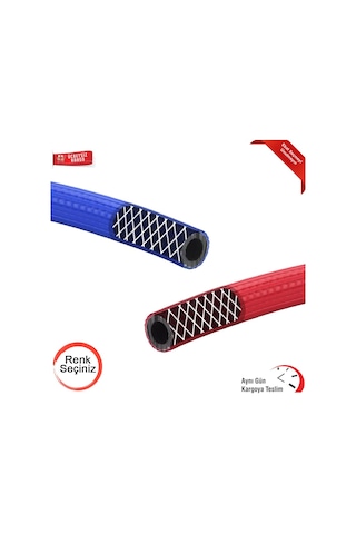 Hava Hortumu Çelik Kompresör Hortumu 8 MM 10 Metre-Mavi N11.19