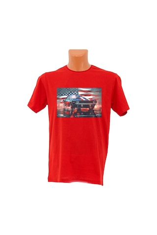 Stars, Stripes & Speed Baskılı Tişört Mavi Stars, Stripes & Speed Baskılı Tişört Mavi