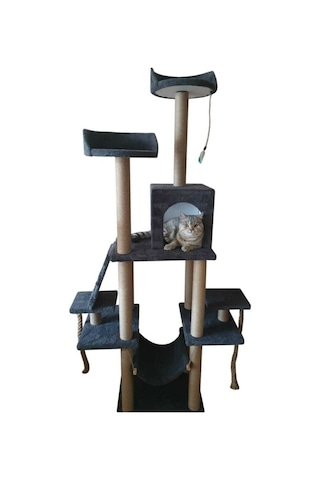 Pethomealpi Şato Çok Katlı Yuvalı Kedi Tırmalama ve Oyun Platformu 30 x 30 x 30 CM