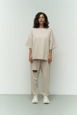 Mai Collection Mai Studios Co. Lion Kemik Oversize T-shirt Yırtıklı Eşofman Takım Kemik