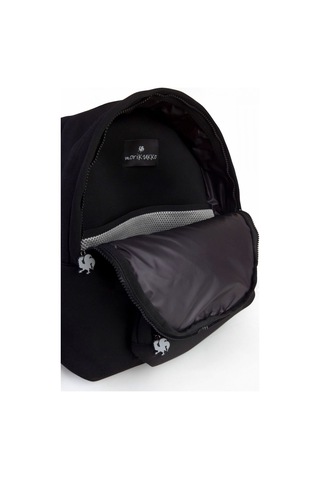 Morikukko Okula Dönüş Siyah Gri Çıkarılabilir Kapüşonlu Notebook Cepli Hafif Sırt Çantası - Siyah