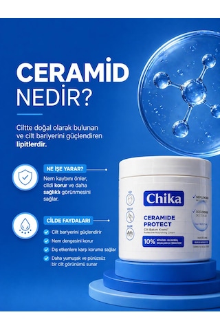 Chika Med + Ceramide Cilt Bariyeri Güçlendirici Nemlendirici Krem 400 Ml