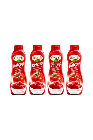 Öncü Ketçap 700 G Tatlı Ve Acı 4 Lü Karma Paket