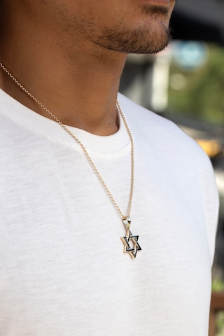 Uşaklıhafız 14 Ayar Altın Pentegram Erkek Kolye