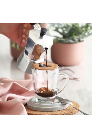 LAV Vega Cam Kupa 6 Kişilik 250 ml Kulplu (Kahve/Çay Bardağı)