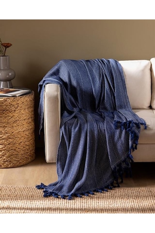 Rosny Koltuk Şalı - Lacivert - 175x200 Cm Lacivert