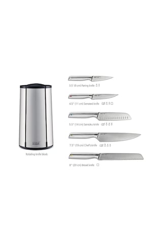 Joseph Joseph 10546 Elevate Carousel 5'li Bıçak Seti Çelik Gri