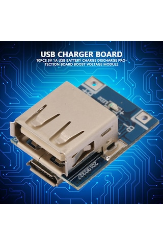 Yaleker 10 Adet 3.7v Girişli 5v/1a Çıkışlı Usb Şarj Modülü, Yüksek Verimlilikli Dıy Şarj Kartı