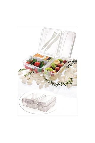 Takeaway Ergonomik Asorti Çatal Bıçaklı Pratik Yoğurt Saklama Kabı Çok Renkli
