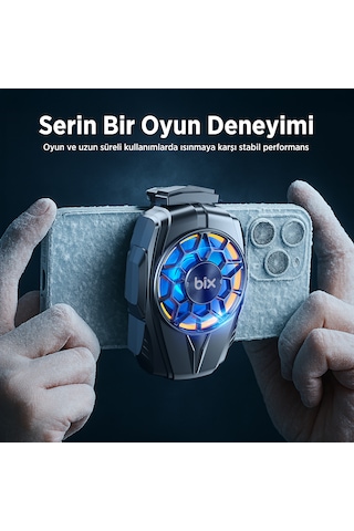 Bix Bxcp04g Klipsli Ultra Sessiz Güçlü Telefon Soğutucu Fan Siyah