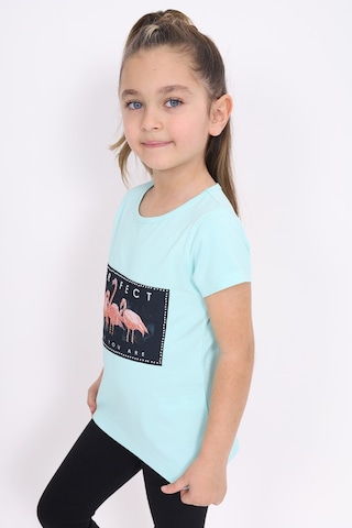 Toontoy Kids Toontoy Kız Çocuk Flamingo Baskılı Tişört Mint Yeşili