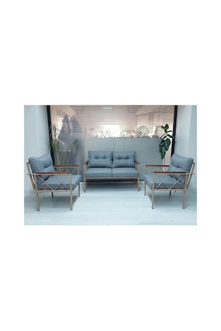 Safir 2+1+1 Cappuccino Profil Balkon-bahçe-kafe,çay Seti,koltuk Takımı,oturma Grubu,ofis Koltuğu Gri
