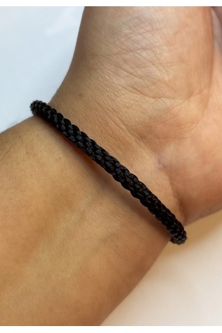 Unisex Siyah Toka Ve Bilek Detay Çelik Bileklik 19 Siyah