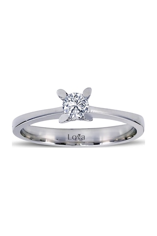 Lova F Renk 0,24 Karat Pırlanta Tektaş Yüzük - 1050042