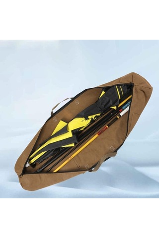 Pazly Balıkçı Çubuk Torbası - Tuval Katlanmış Seyahat Çantası Mavi