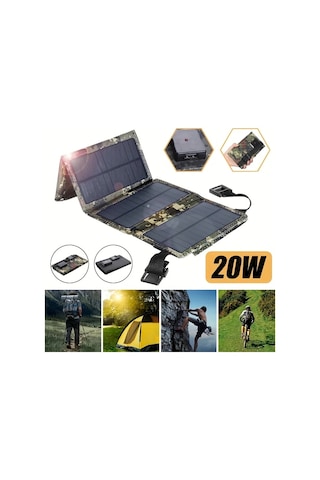 Motion003 20w Katlanabilir Taşınabilir Güneş Paneli Kamuflaj Tahtası Usb Çıkışlı Kamp Seyahat Karavan İçin Hafif Kompakt Tasarım Pil Dahil Değil