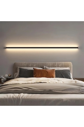 Fastbuy Modern Led Duvar Apliksi 80 Cm 31.59 İnç, Anahtar Kontrollü, Sıcak Beyaz Işık, Ahşap, Oturma/yatak/yemek Odası Ahşap