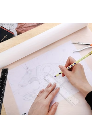 Jokey Kırtasiye 100x70cm Yağlı Pişirme Norveç Kağıdı Yağlı Parşömen Kağıdı 40gr. Eskiz, Çizim ve Kalıp Kağıdı (10 Adet)