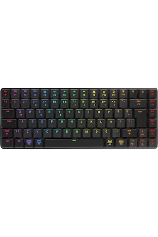Rampage W-Granite Low Profile Mavi Switch Q RGB Mekanik Oyuncu Klavyesi