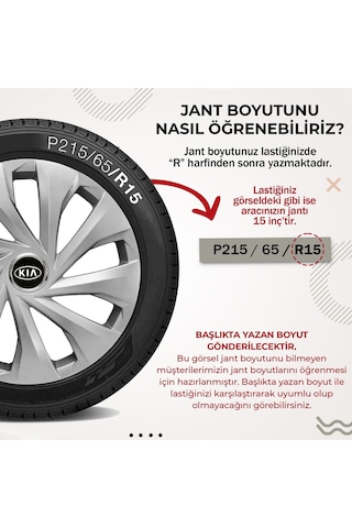 Nissan Almera 15 Inç Uyumlu Jant Kapağı 4'lü Takım Gri 2715