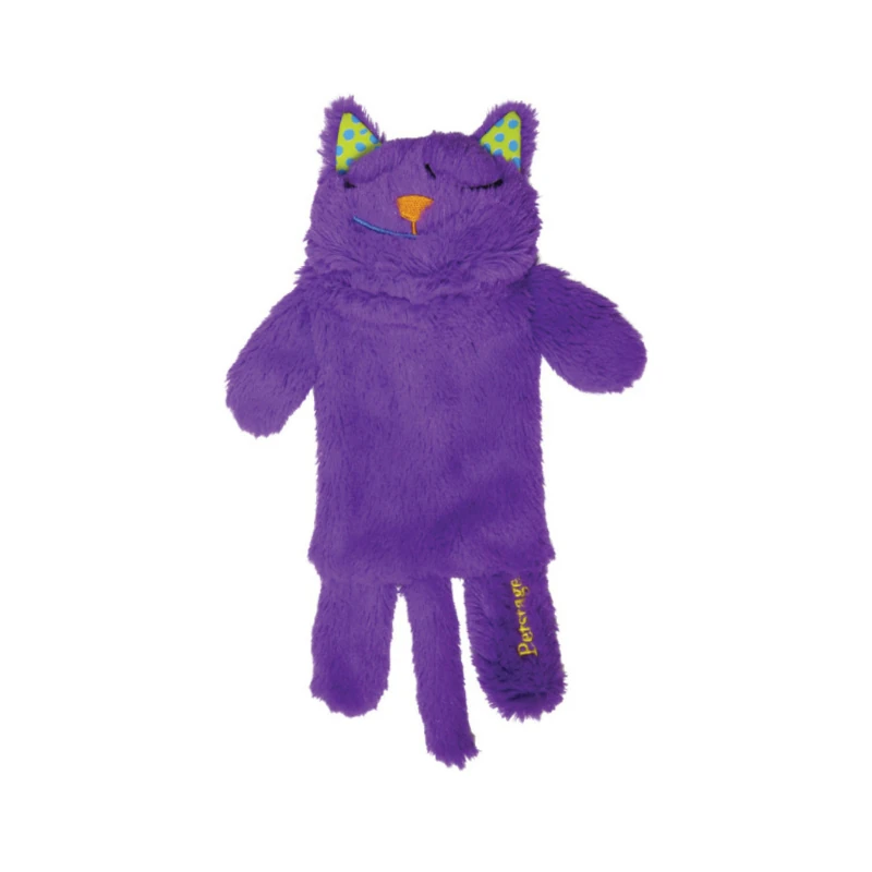 Hırıltı Sesli Purr Pillow Mırıldayan Kedi Peluş Sarılma Oyuncağı - Sesli Ve Titreşimli