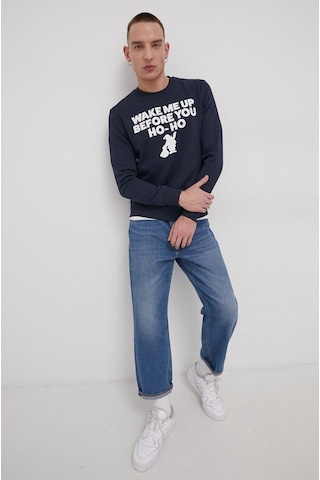 Jack & Jones Jack Jones Erkek Sweatshırt 12198356-navy Lacivert