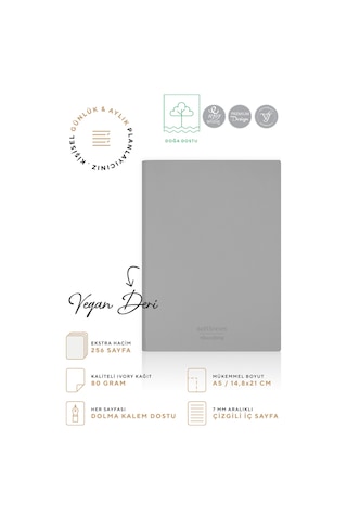 Vj Softtons Esnek Kapak Defter A5 80 Gr. Krem 128 Yp. Çizgili Mavi