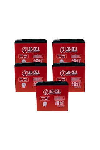 Leo-Cell 5'li 12v 24 Ah Japon Teknolojisi 7 Kg Elektrikli Motorsiklet Aküsü 2025 Üretimi