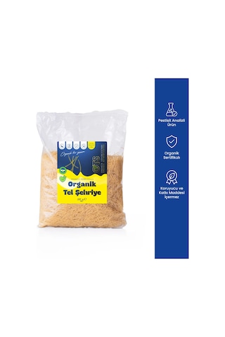 Ots Organik Tel Şehriye 500 gr (Organik Sertifikalı, Pestisit Analizli)