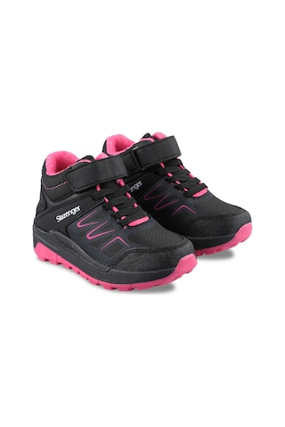 Slazenger KENTON I Çocuk Cırt Cırtlı Siyah - Fuşya Bot
