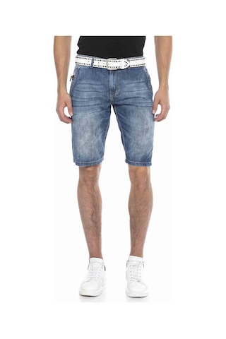 Ck217 Klasik Cep Basic Mavi Erkek Kot Kapri Şort Mavi