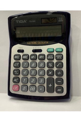 Tiga Hesap Makinası Masa Üstü 12 Haneli-tg-505 Gri