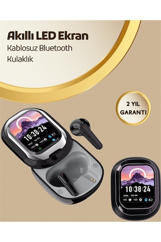 Akıllı - 979 - Ekranlı Bluetooth 5.4 Kablosuz Kulaklık Dokunmatik Ve - Csmo-tex - Şarj Kutulu