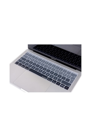 Laptop Apple Uyumlu MacBook Pro Klavye Koruyucu Ombre Türkçe Q A1534 A1708 İle Siyah Gri
